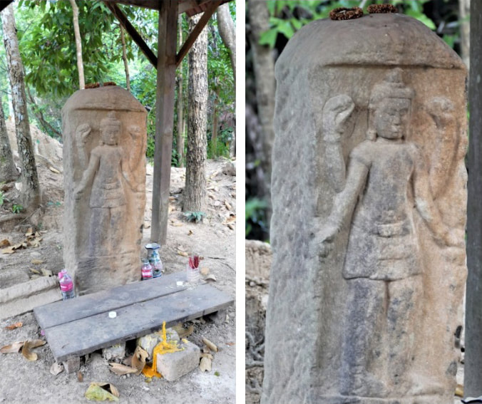 Altar-Stein mit Vishnu-Relief 