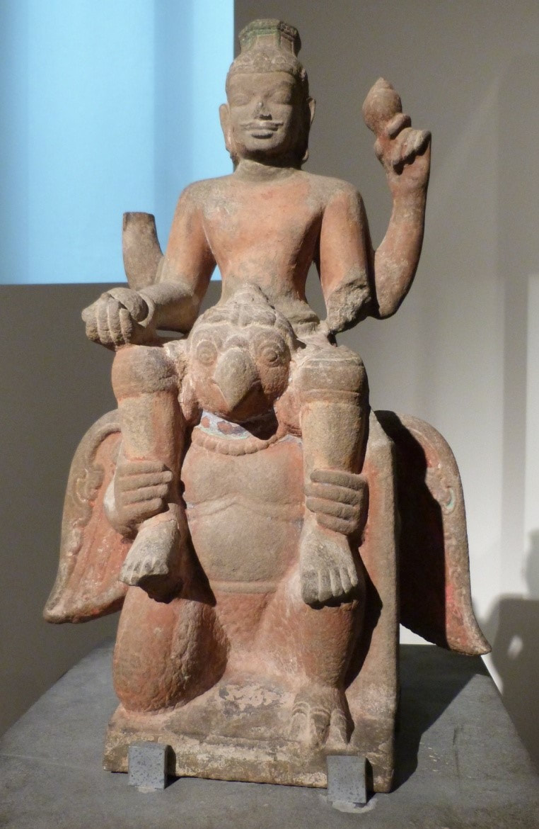Bild 22: Vishnu auf GARUDA (13.Jh.)  aus Ngu Hanh Son (Da Nang in Vietnam) Musée Guimet Paris