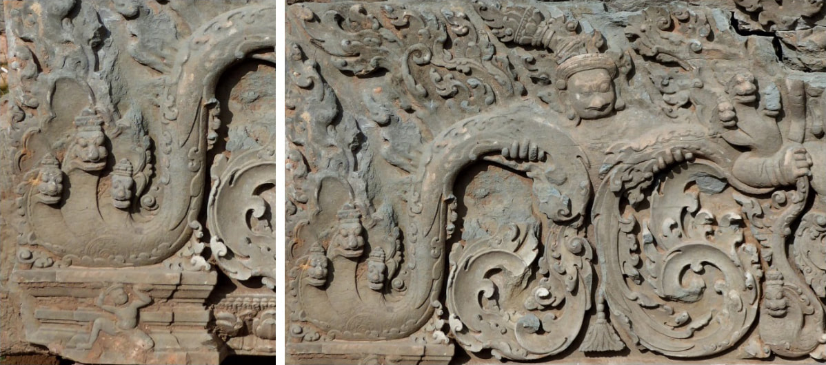Bild 2.1 & 2.2: Garuda-Naga-Türsturz