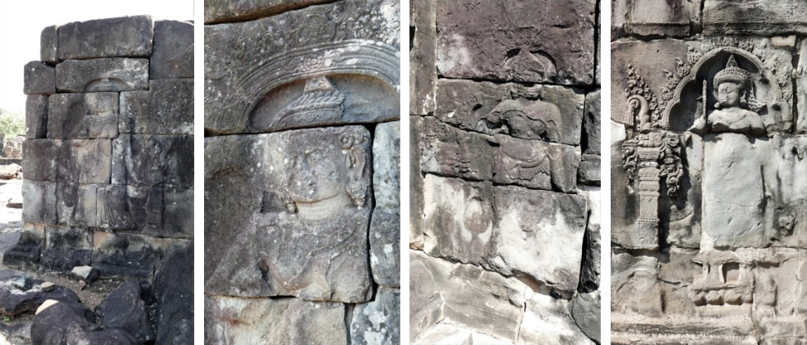 Bild 8.1 – 8.4: Devata-Reliefs