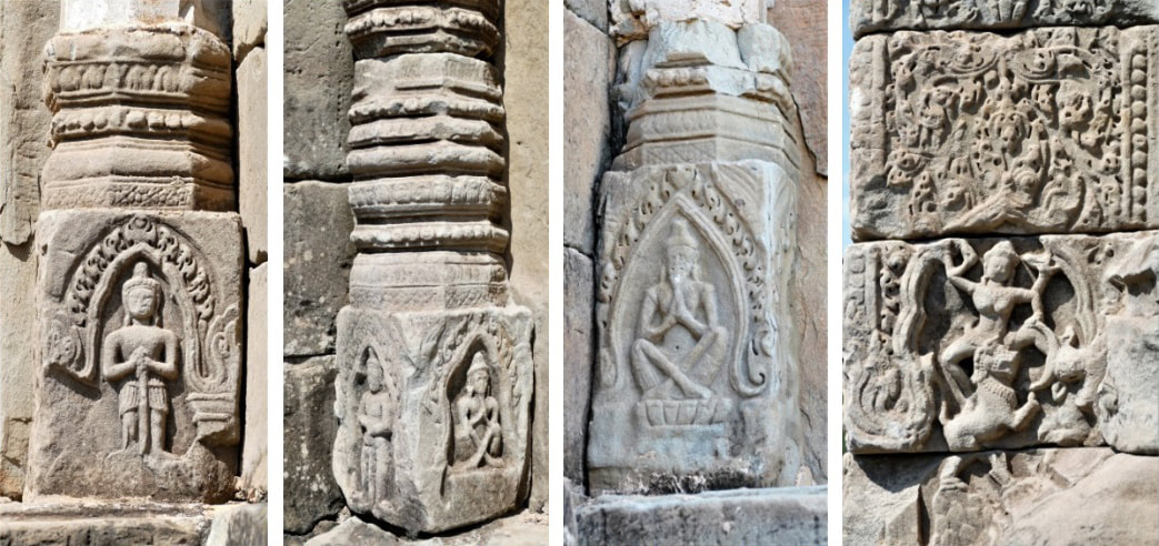 Bild 10.2 – 10.5: Basen an Säulen und an Pilaster