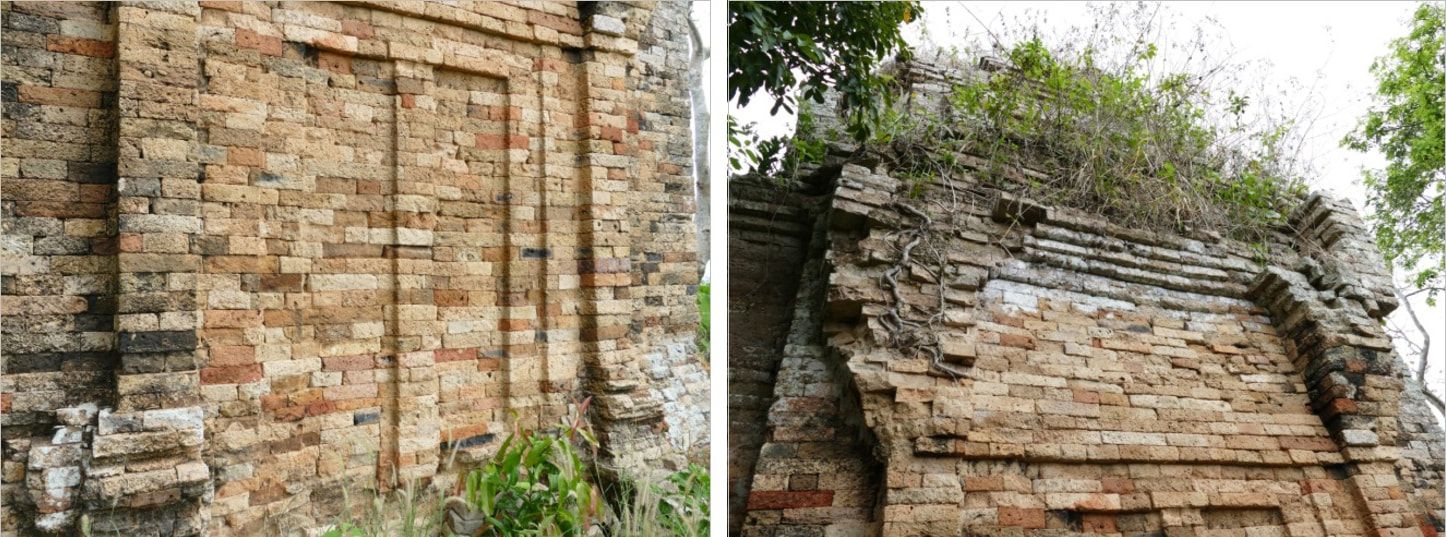 Preah Ko Tempel: Fassaden-Partien 