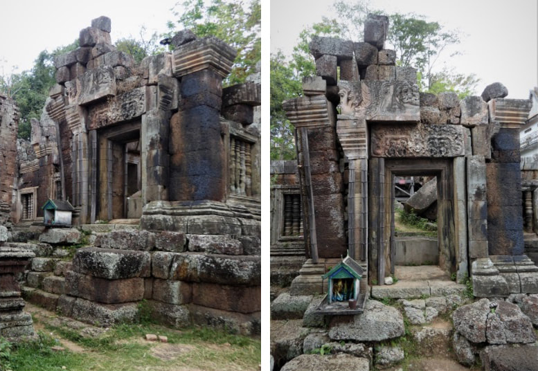 Bild 15 & 15.1: West-Gopuram, Innenansicht mit Lintel und Tympanum