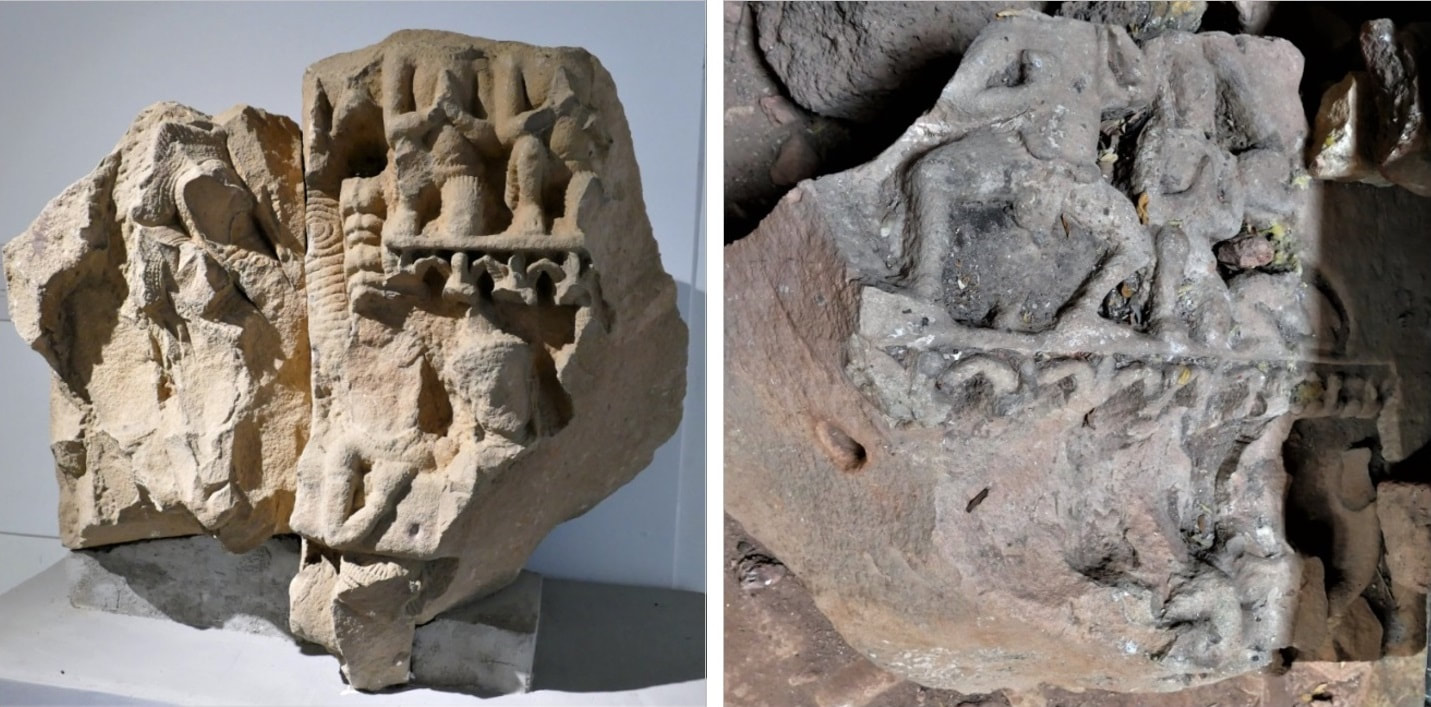 Bild 11.1 & 11.2: Türsturzfragmente – Angkor Borei Museum & Prasat Phnom Da