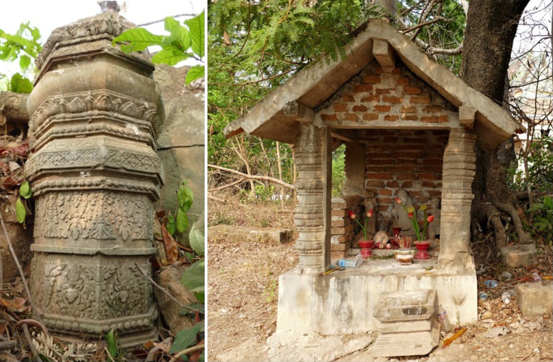 Prasat Chanseyma: Türsäule und Türsäulen-Geisterhaus