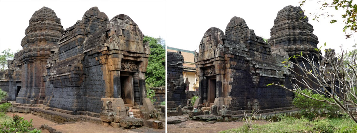 Bild 13 & 14: Prasat Kouk Nokor – Haupttempel in zwei Ansichten