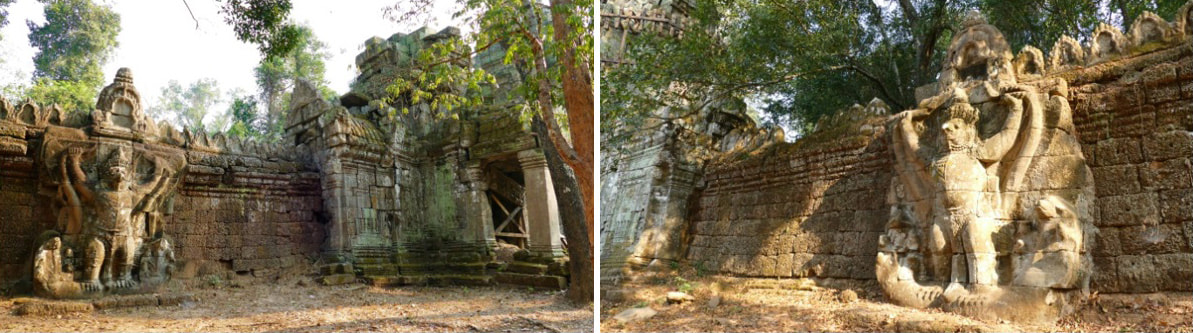 Garudas neben dem Süd-Tor von Preah Khan in Angkor
