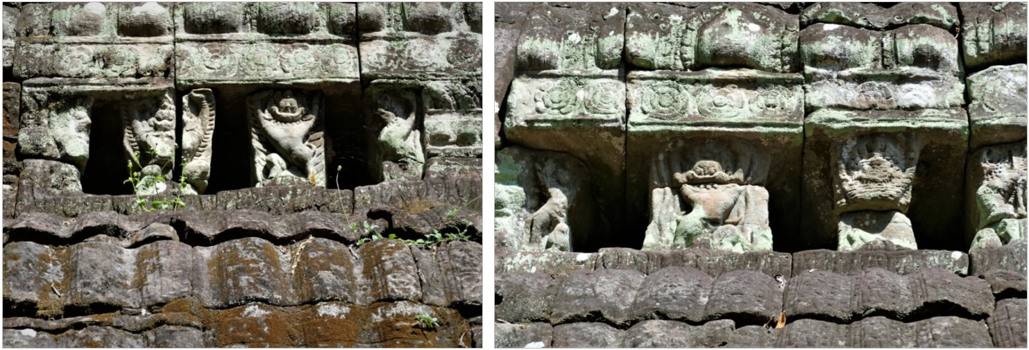 Bild 1.3 & 1.4: Preah Khan Tempel – Stützstreben der Dachluken 