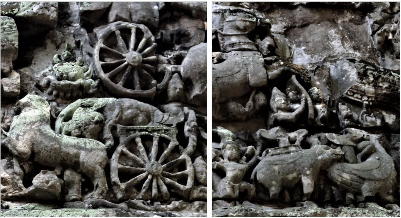 Bild 5.3 & 5.4: Preah Khan Tempel – Mauerring III Süd-Gopuram (Bildausschnitte aus 5.2)