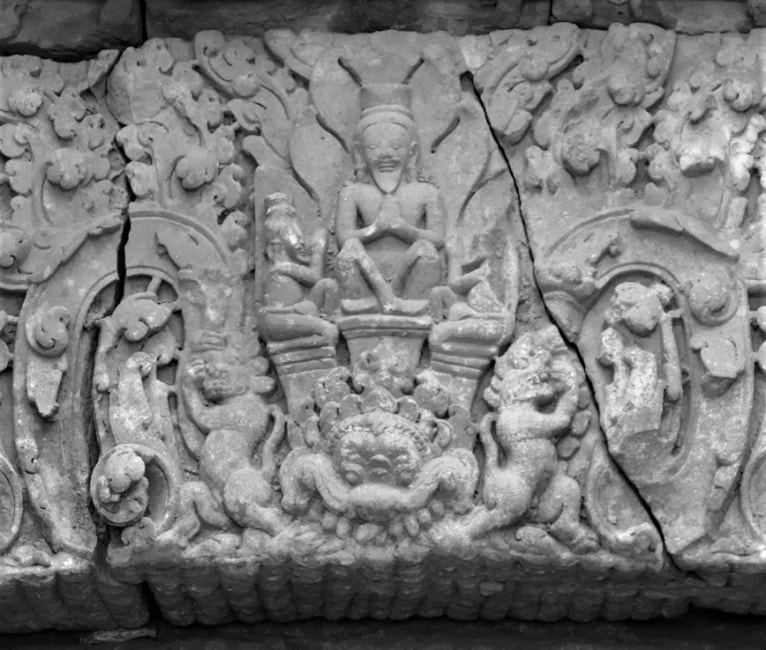 Bild 9: Preah Khan Tempel – Türsturz mit Vishnu 
