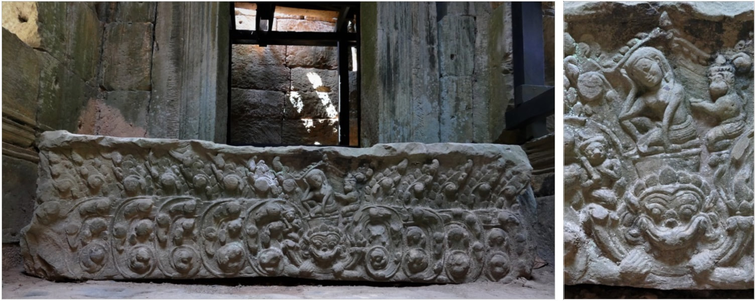 Bild 1 & 1.1: Preah Khan Tempel – Türsturz mit Sita