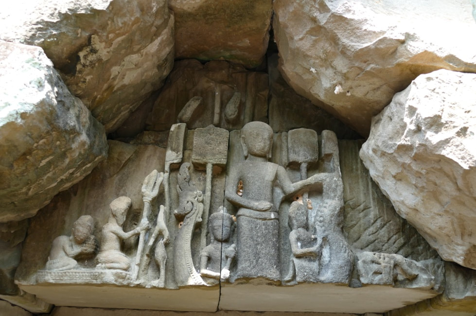 Bild 12: Preah Khan Tempel – Fragment mit Boot
