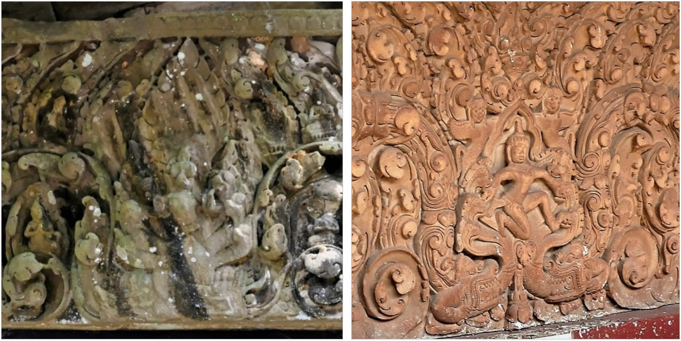 Bild 7.2: Lintel vom Preah Khan Tempel Bild 7.3: Lintel vom Prasat Pen Chung 
