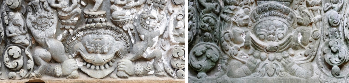 Prasat Preah Pithu – Tempel U: Kala-Darstellungen im Vergleich