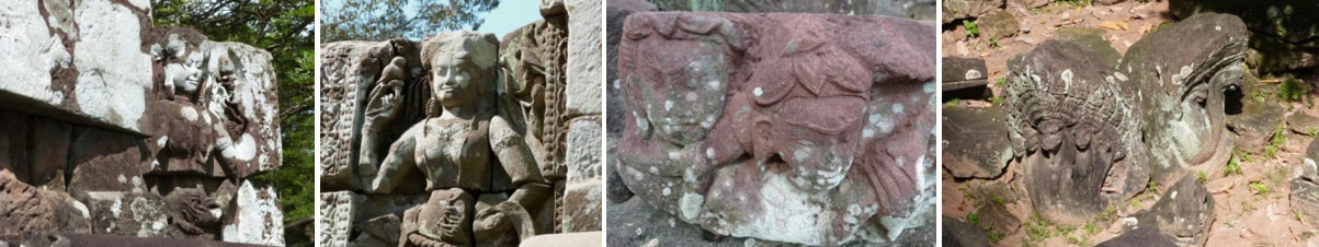 Prasat Preah Pithu: Devatas, Dvarapala (?) und Naga