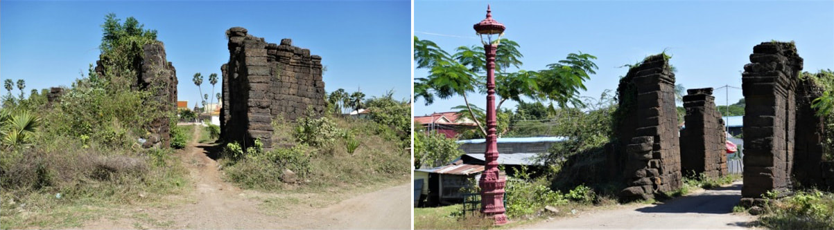 Bild 2 & 3: vierter Mauerring, Gopuram IV Süd und Gopuram IV Ost