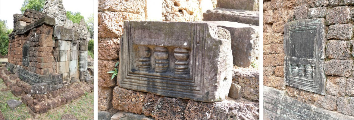 Bild 4.1 – 4.3: Prei Tempel – Mischarchitektur an Mauerschichtungen