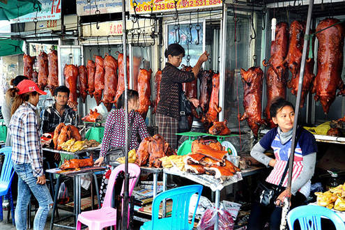 Russian market in Phnom Penh