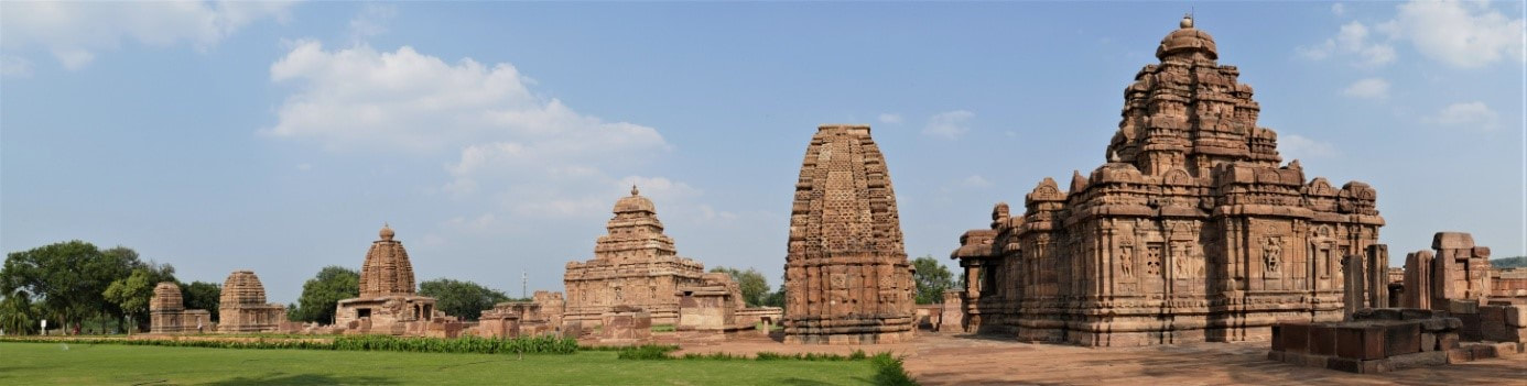Bild 23: Tempelgruppe von Pattadakal, Gesamtansicht von Süd-West