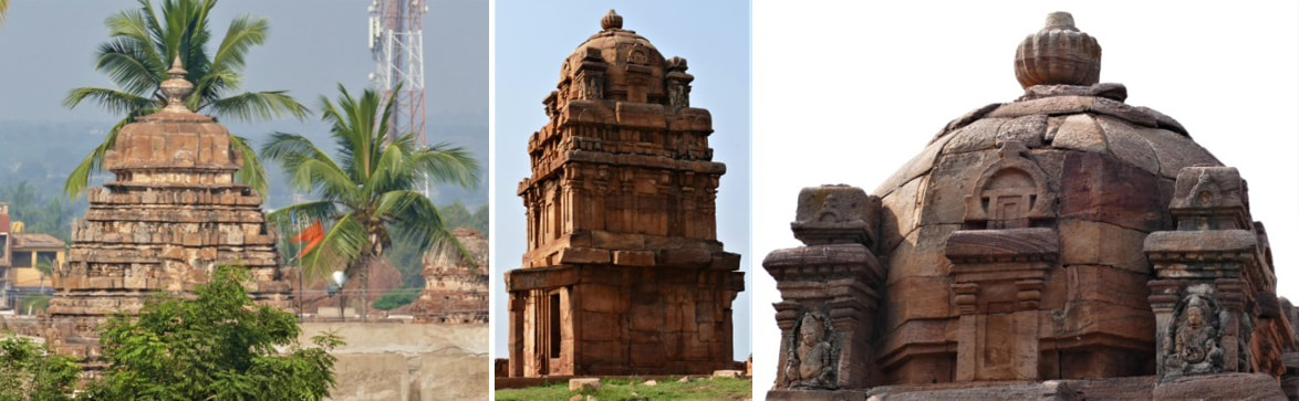 Bild 24, 25 & 26: Badami – Virupaksha Tempel und Lower Shivalaya Tempel