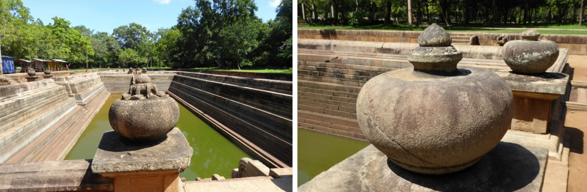 Bild 3 & 4: Anuradhapura – Twin Ponds (Kuttam Pokuna)