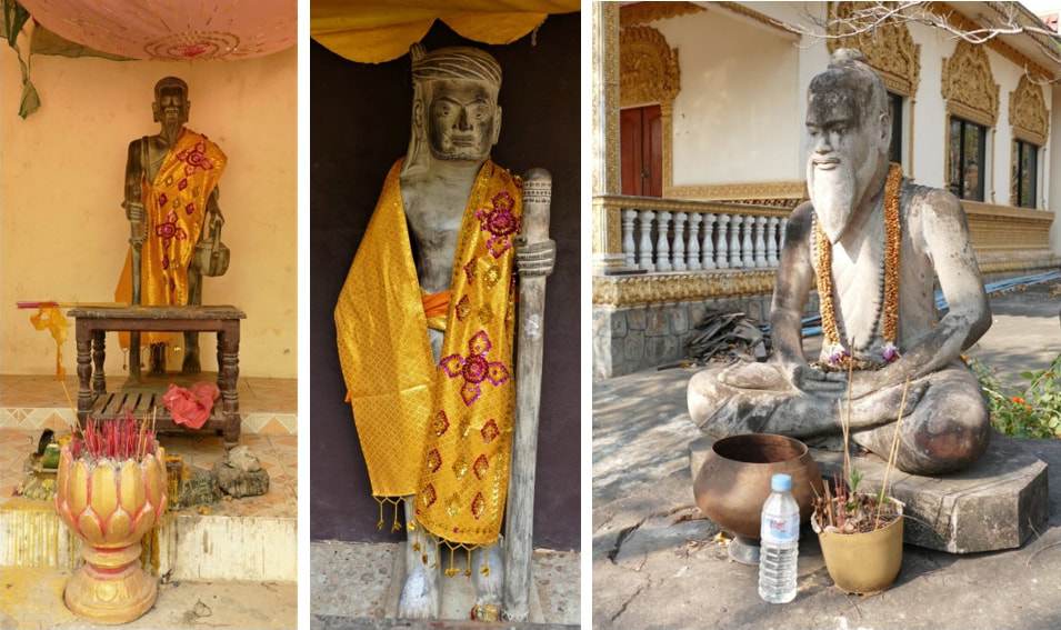 Bild 17 & 18: Angkor Wat Süd-Kloster und Bild 19: Wat Phnom Truang Baht
