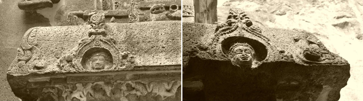 Bild 4 & 5: Kailasa Tempel in Ellora