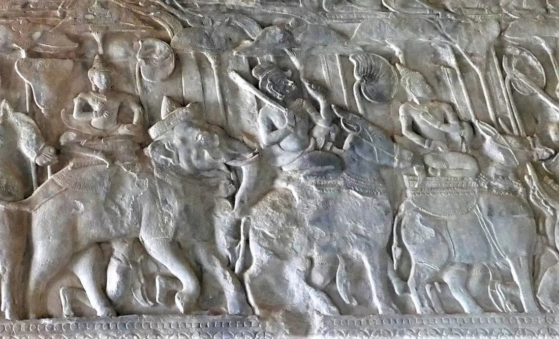 Bild 2.2: Götterparade (vorderer Teil) Indra-Vayu-Agni 