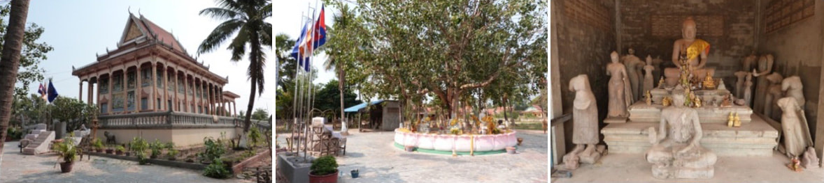 Brasat Kauk Chok Pagoda: Tempel, Banyan-Baum und Statuensammlung