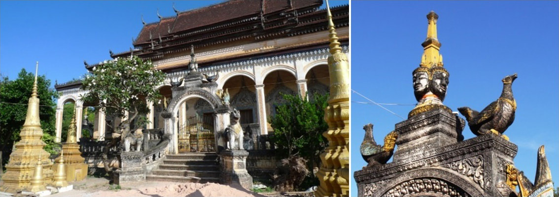 Wat Bo: Alter Tempel – Tor mit Hamsas (Heiligen Gänsen) 