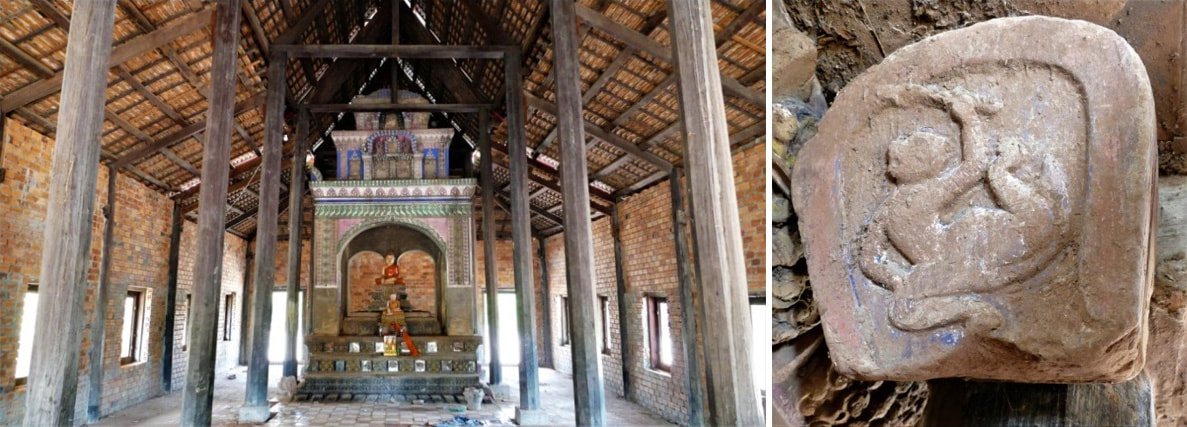 Aranh Rangsey Pagoda: alter Tempel und Vidyadhara/Vidyadhari