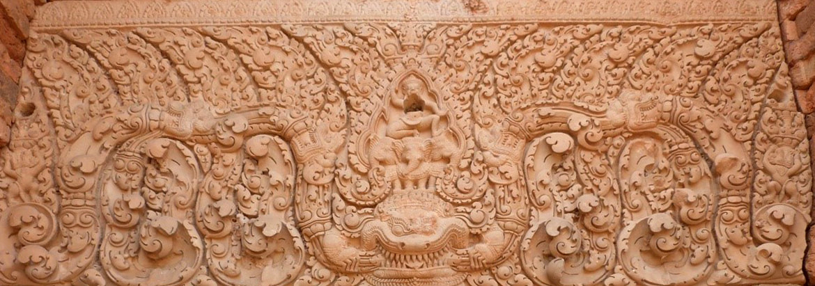 Indra on Airavata lintel at East Prasat Sneung