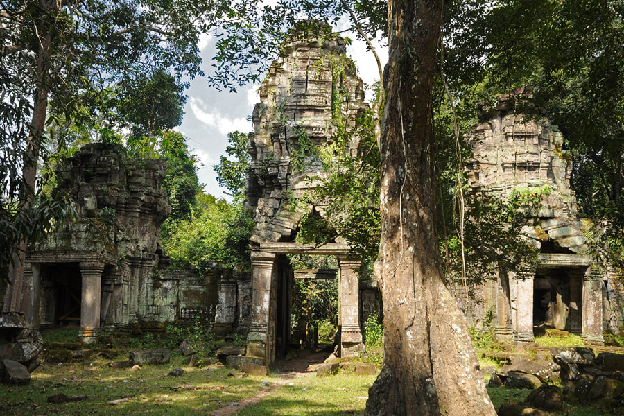 rarely-visited southern gate of Preah Khan in Angkor