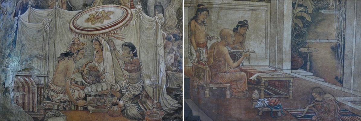 Kelaniya Raja Maha Viharaya – Wandbilder von Solias Mendis (1897-1975)