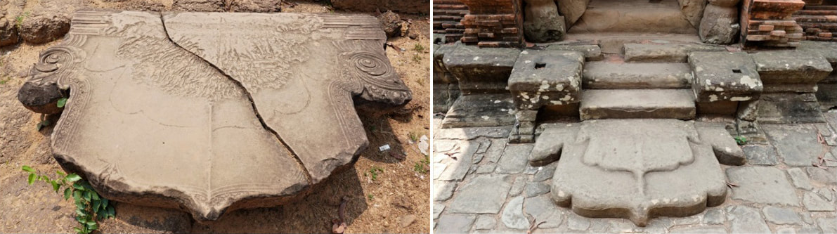 Preah Koh Tempel: Stufe Ost-Gopuram & Stufe an einem der fünf Prasat