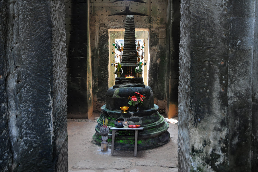 16th century stupa in the central shrine of Preah Khan