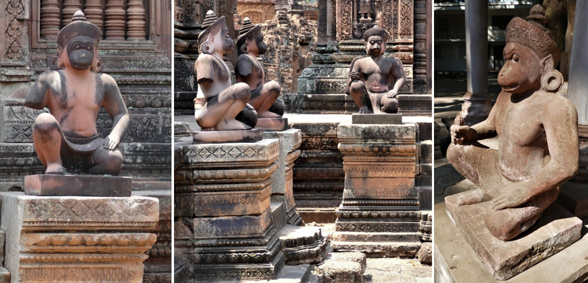 Bild 1 & 2: Banteay Srei Tempel Bild 3: Angkor Conservation Siem Reap 