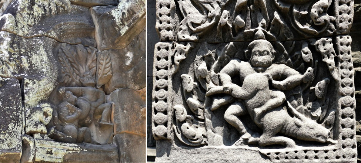 Bild 5 & 6: Banteay Samre Tempel