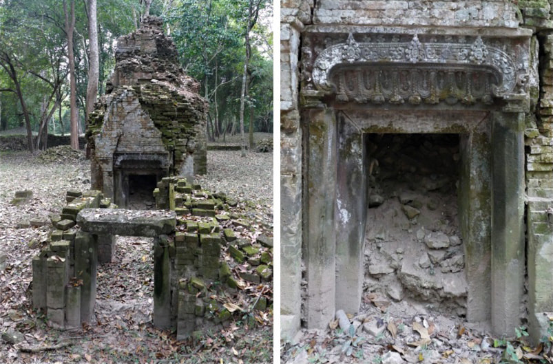 Bild 13 & 14: Sambor Prei Kuk - Robang Romeas Tempelgruppe