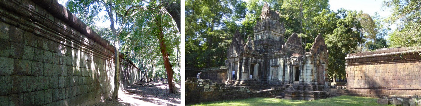 Mauern des Königspalasts in Angkor