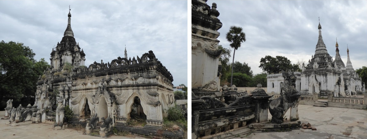 Bild 1 & 2: Thiri Muni Pagoda in Sale – Tempel und Stupas 