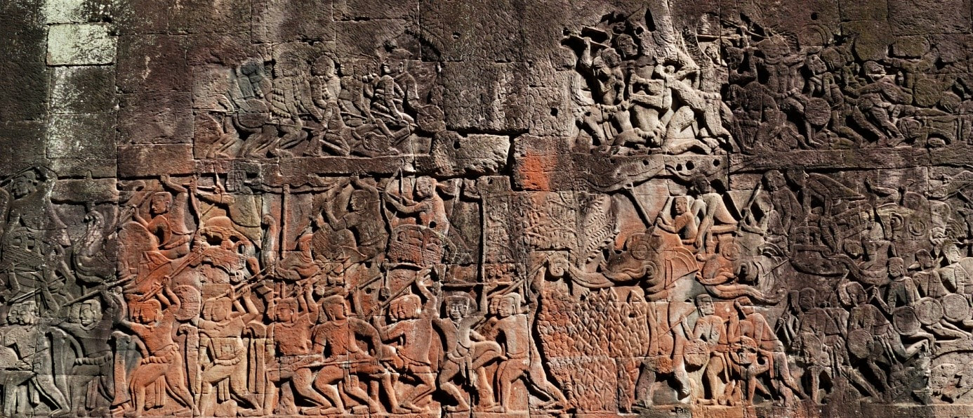 Tier-Reliefs am Bayon Tempel Bild 1