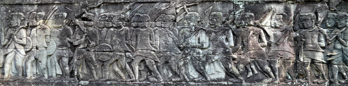 Tier-Reliefs am Bayon Tempel Bild 3