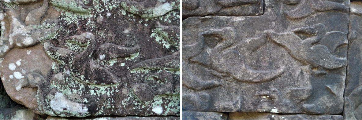 Tier-Reliefs am Bayon Tempel Bild 16 & 17 