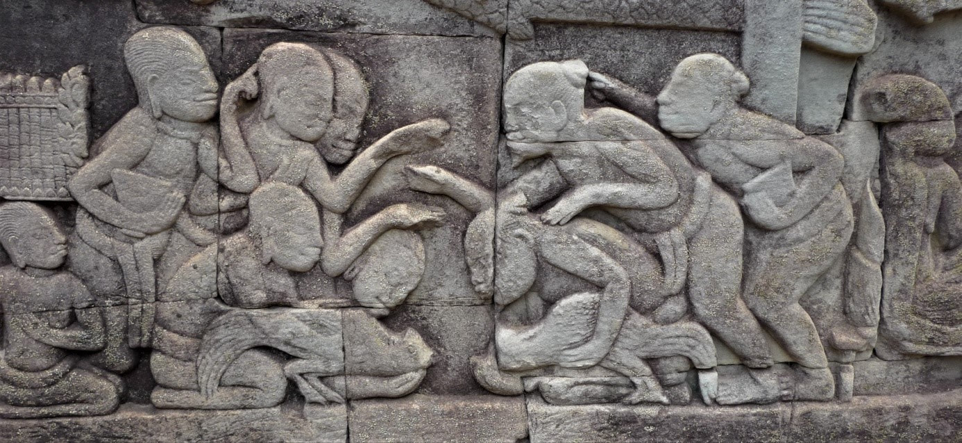 Tier-Reliefs am Bayon Tempel Bild 22 