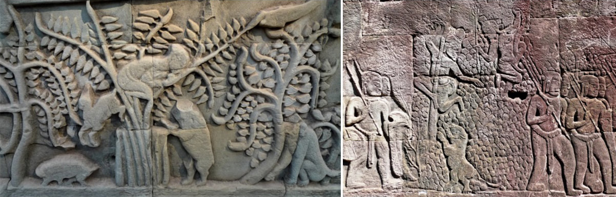 Tier-Reliefs am Bayon Tempel Bild 24 & 25 