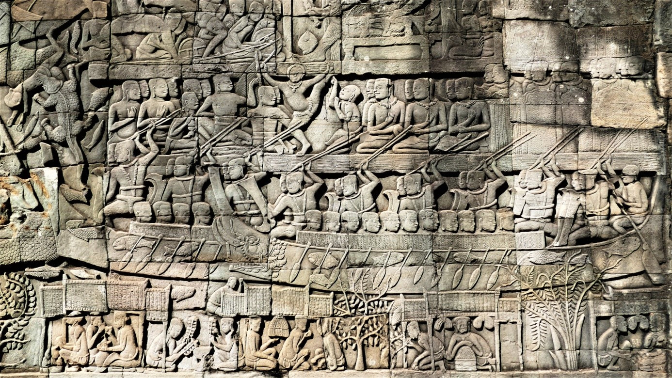 Tier-Reliefs am Bayon Tempel Bild 31
