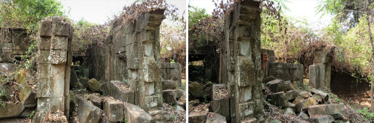 Bild 6 & 7: Toab Chey Tom Tempel – Östlicher Torbau