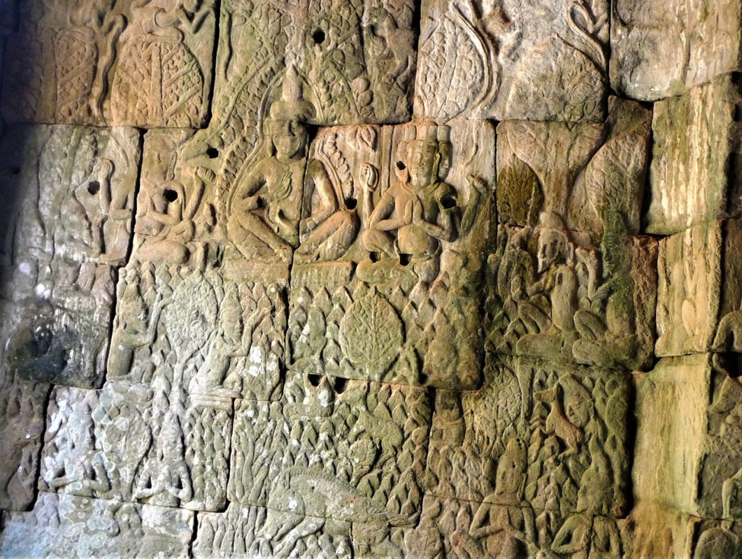 Bild 5: Bayon Tempel – Relief an einer Innenwand 