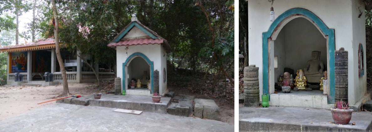 Bild 3 & 4: Prasat Lberk Don Oum mit Pagoda und Geisterhaus 